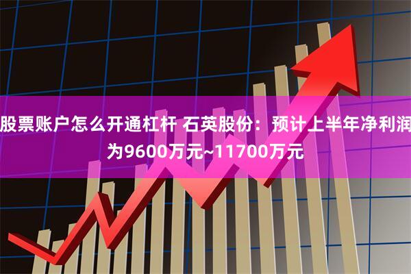 股票账户怎么开通杠杆 石英股份：预计上半年净利润为9600万元~11700万元
